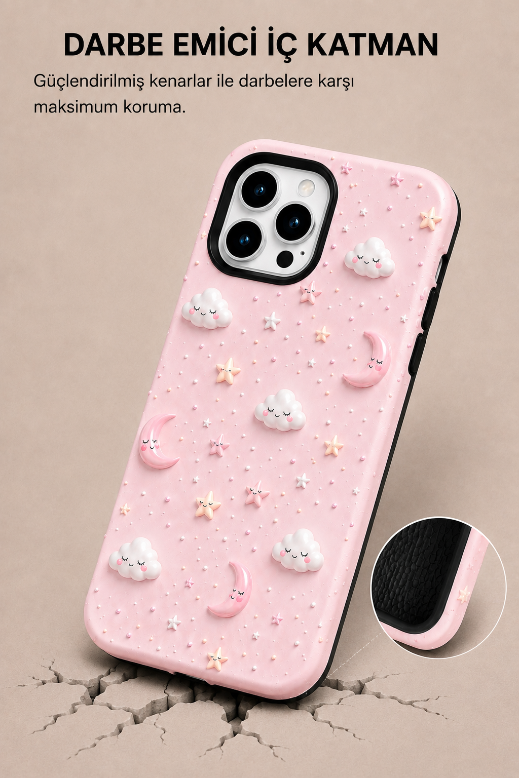 Pink Moon Telefon Kılıfı ☁️🌸