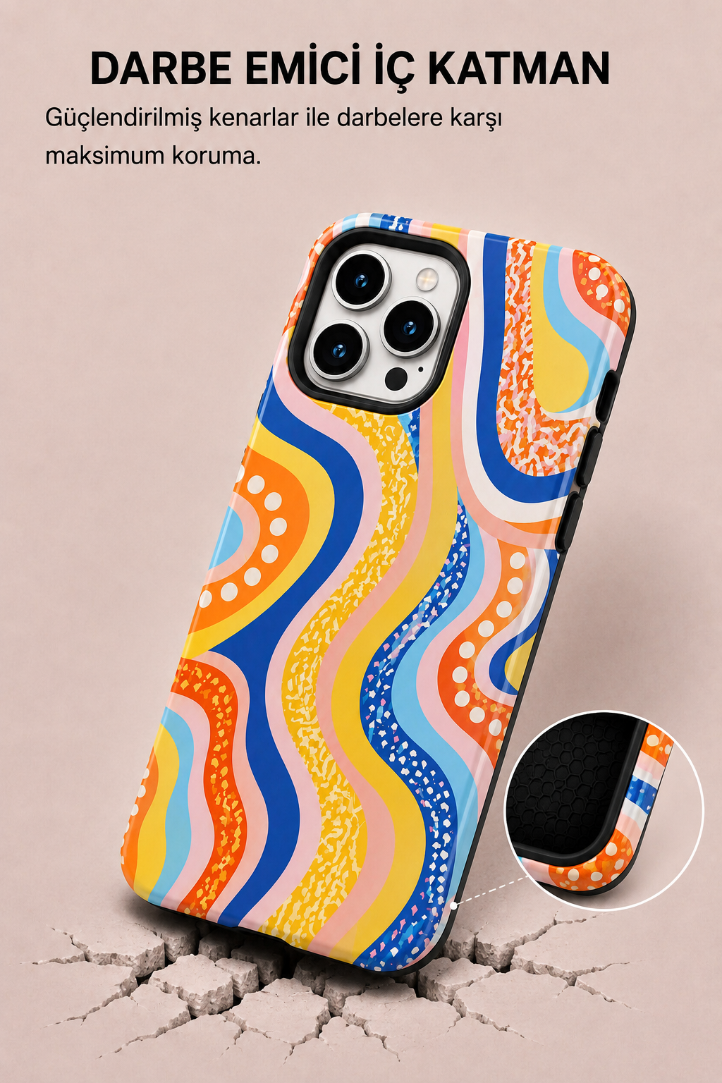 Colorful Waves Telefon Kılıfı 🌈