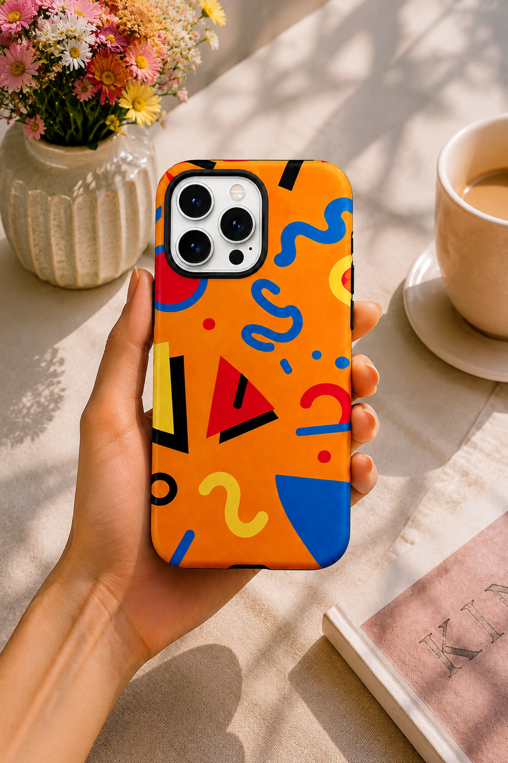 Retro Shapes Telefon Kılıfı 🟠