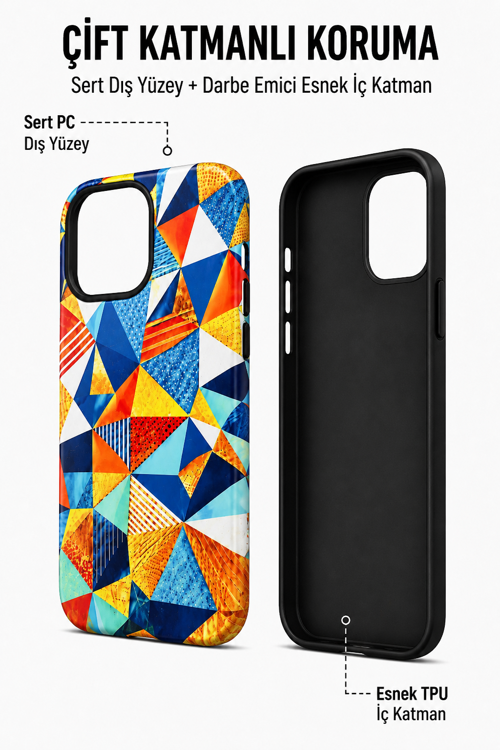 Color Geometry Telefon Kılıfı 🔷