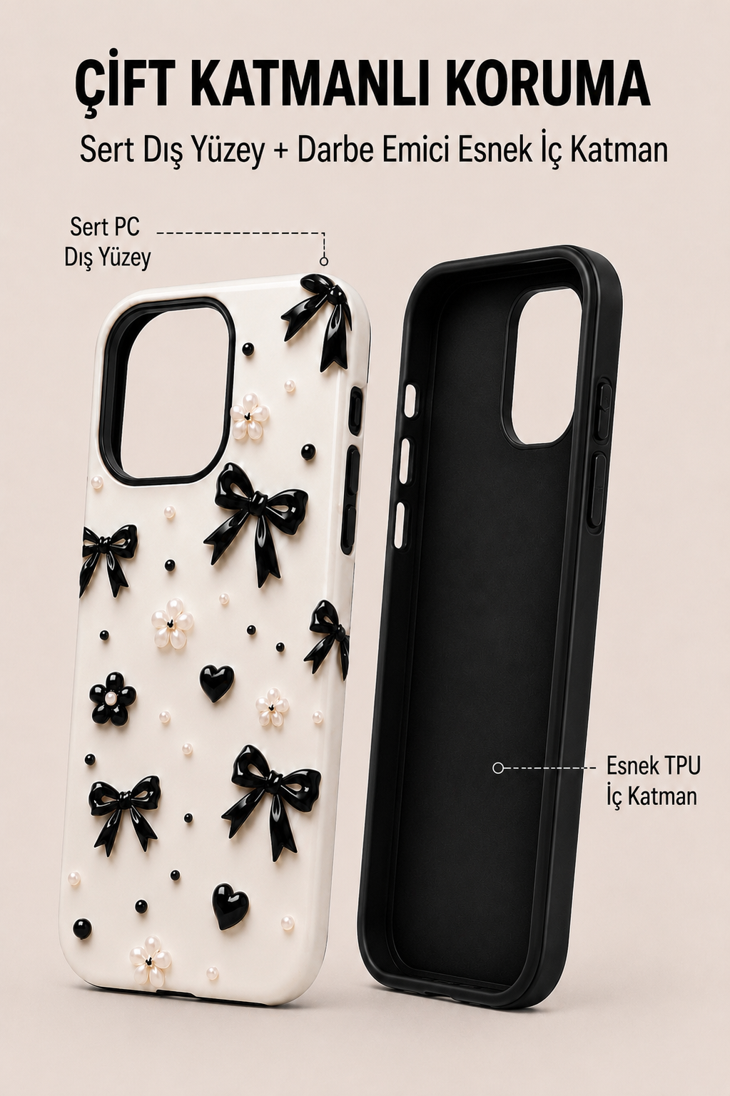 Black Ribbon Telefon Kılıfı 🖤