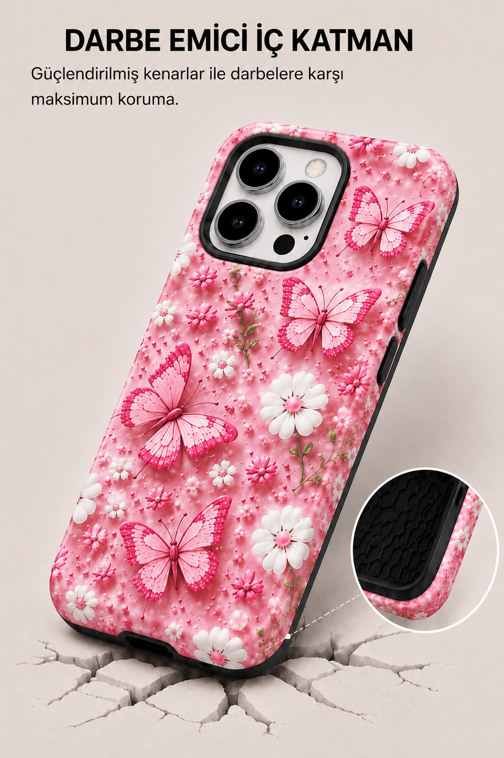 Pink Butterfly Telefon Kılıfı 🦋