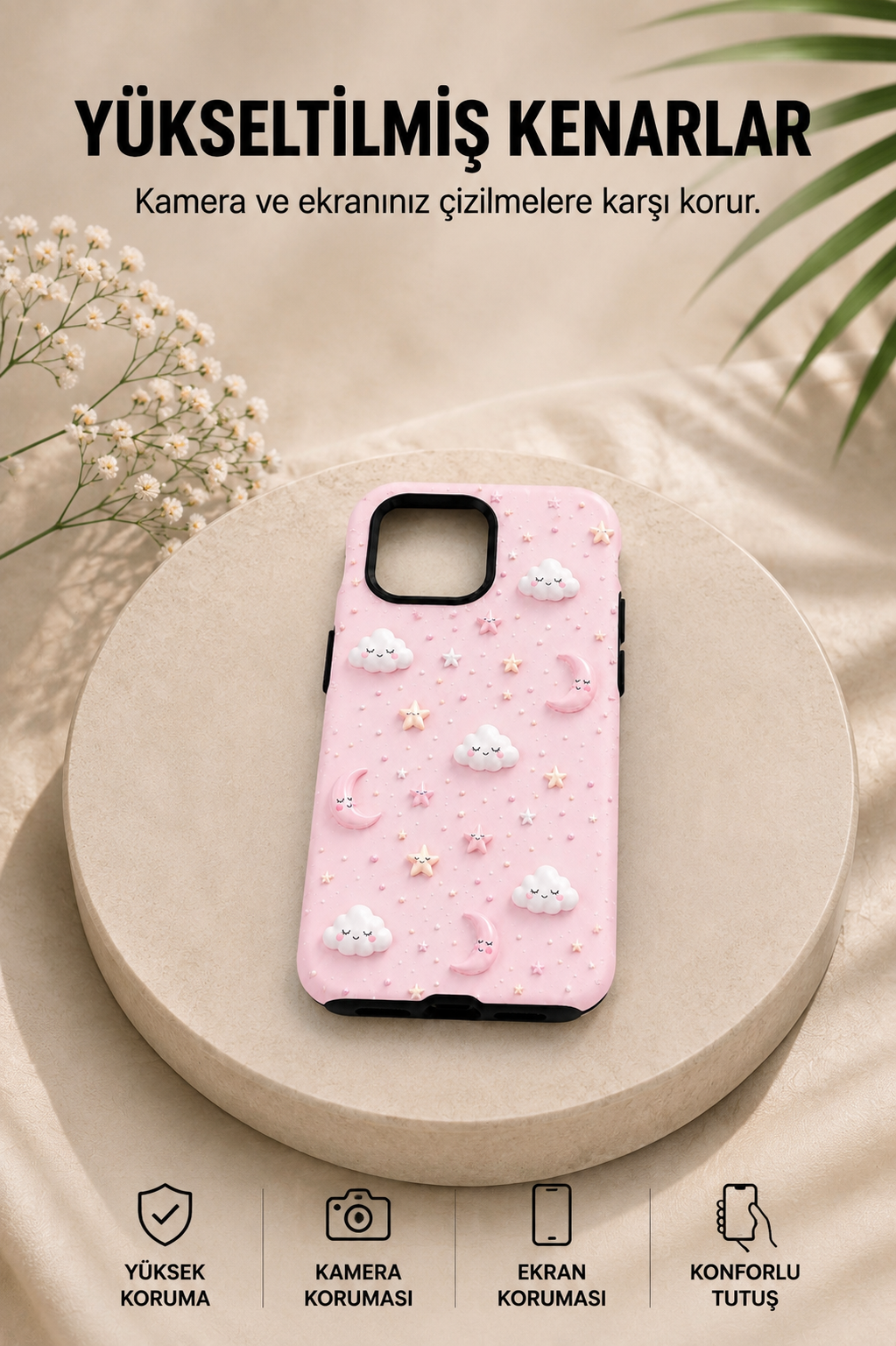 Pink Moon Telefon Kılıfı ☁️🌸