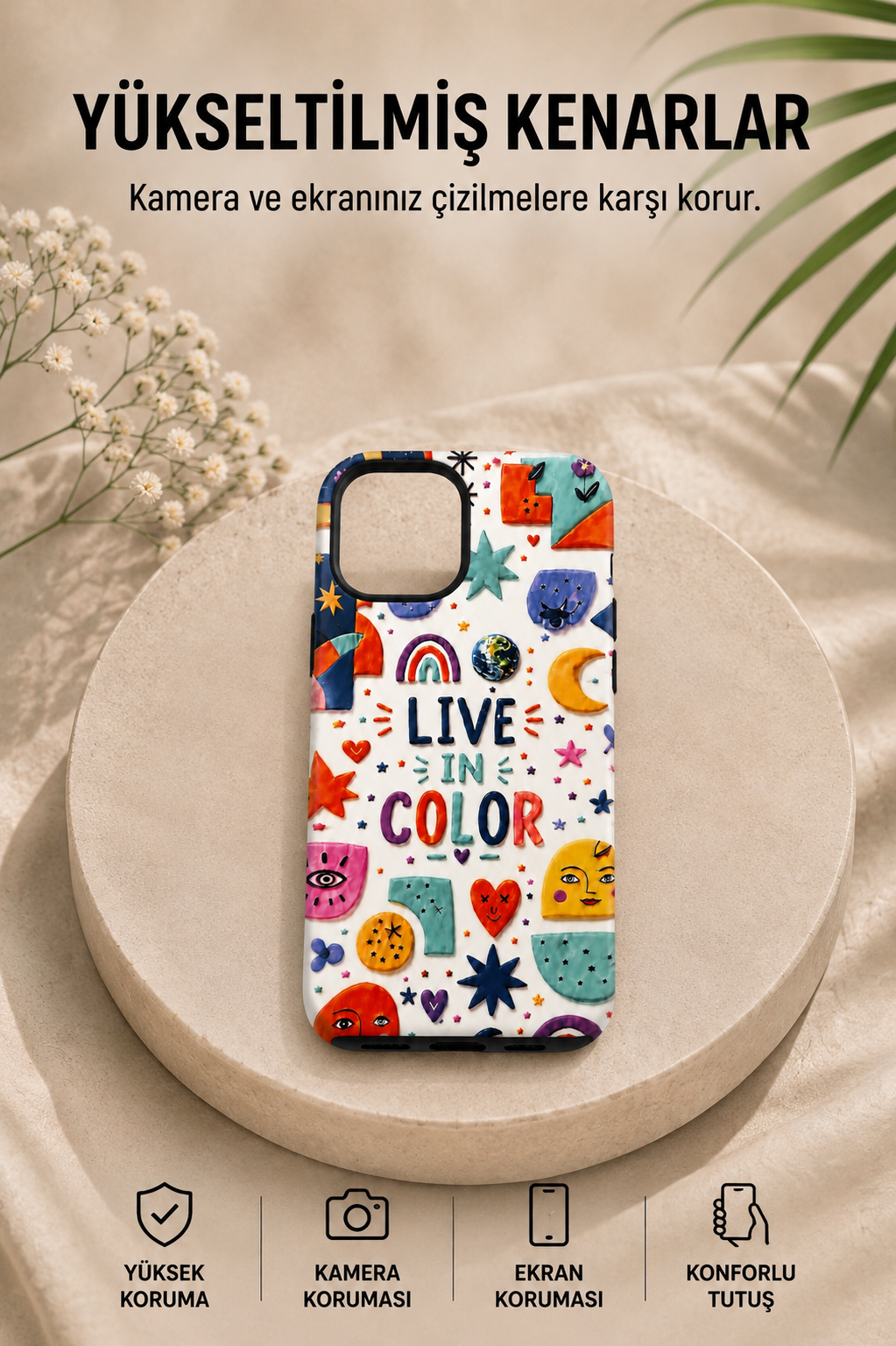 Live in Color Telefon Kılıfı 🎨