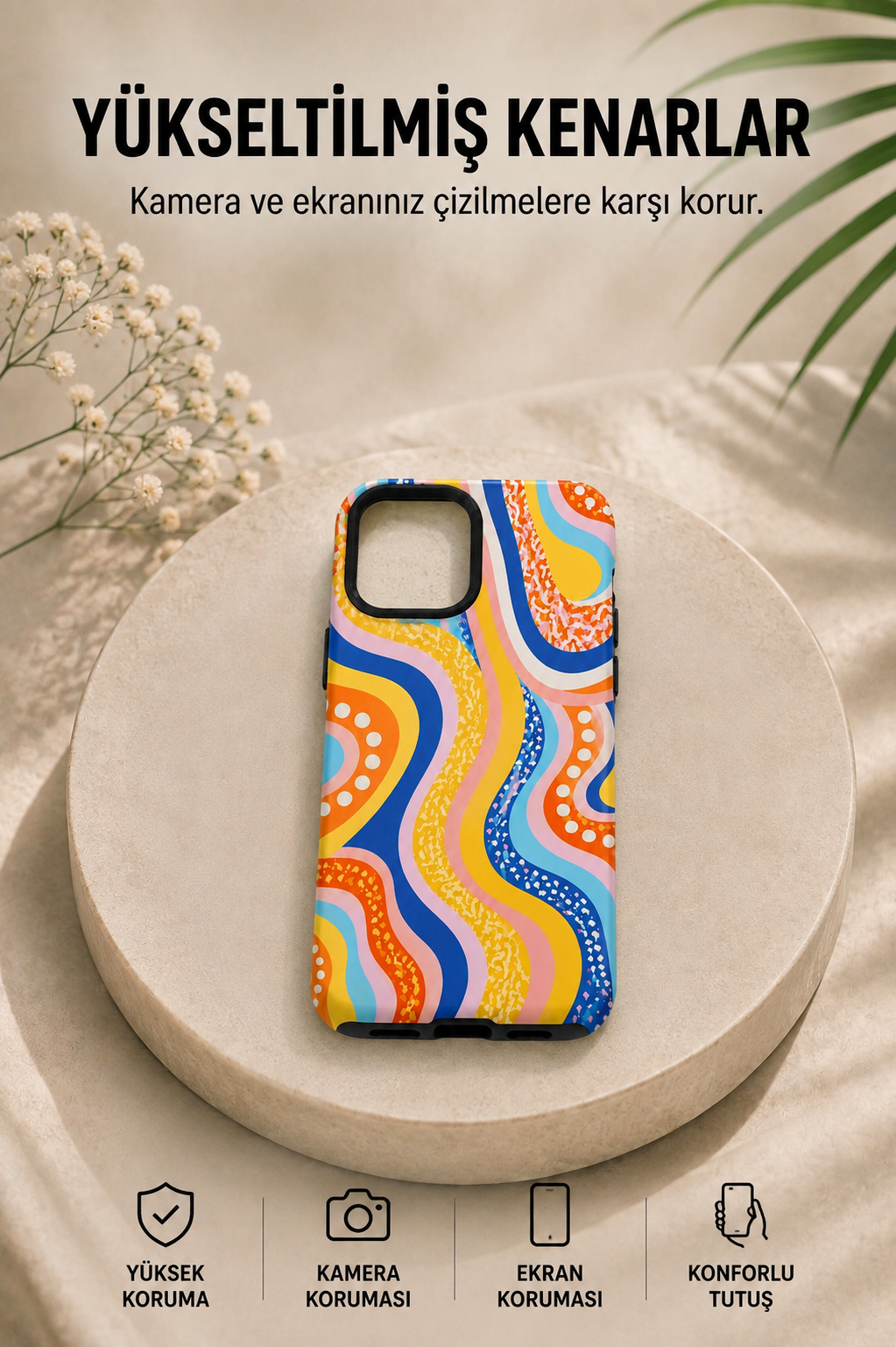 Colorful Waves Telefon Kılıfı 🌈