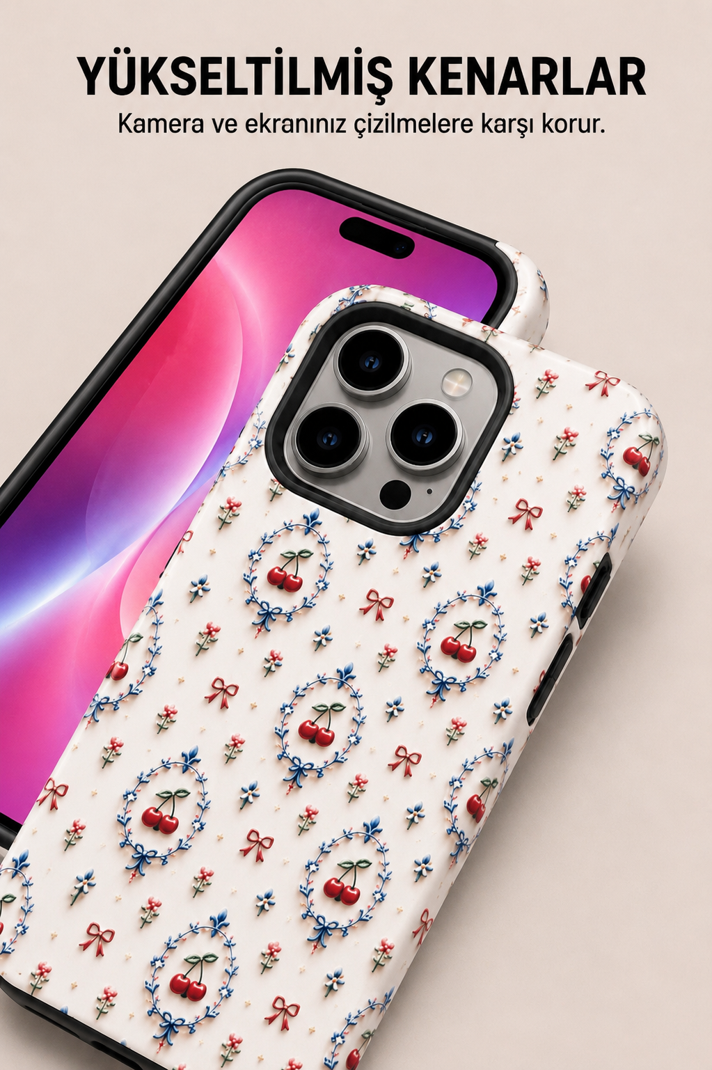 Cherry Porcelain Telefon Kılıfı 🍒