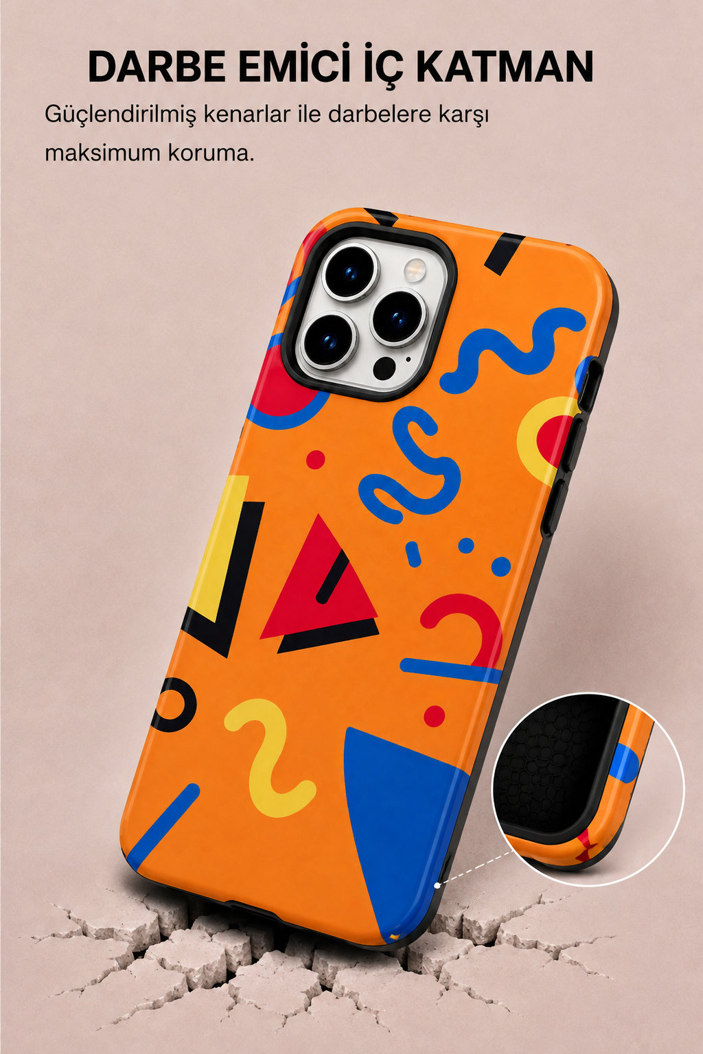 Retro Shapes Telefon Kılıfı 🟠