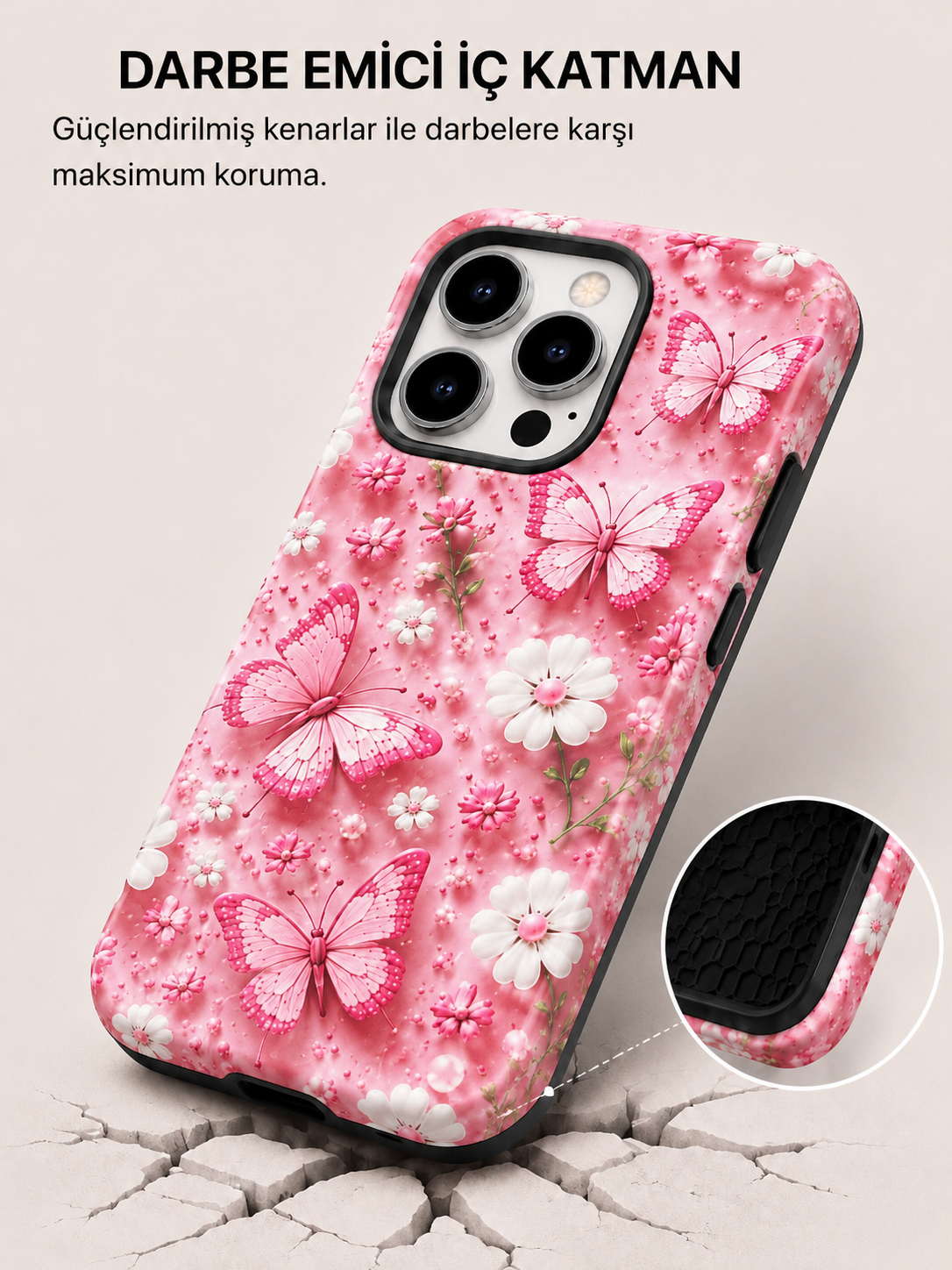 Pink Butterfly Telefon Kılıfı 🦋