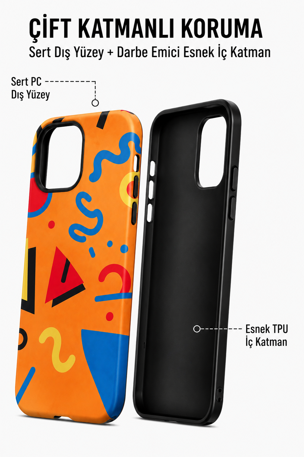 Retro Shapes Telefon Kılıfı 🟠