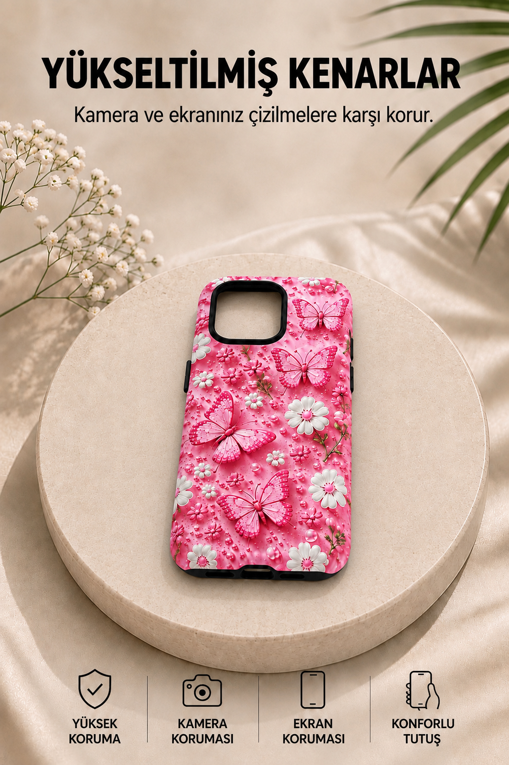 Pink Butterfly Telefon Kılıfı 🦋
