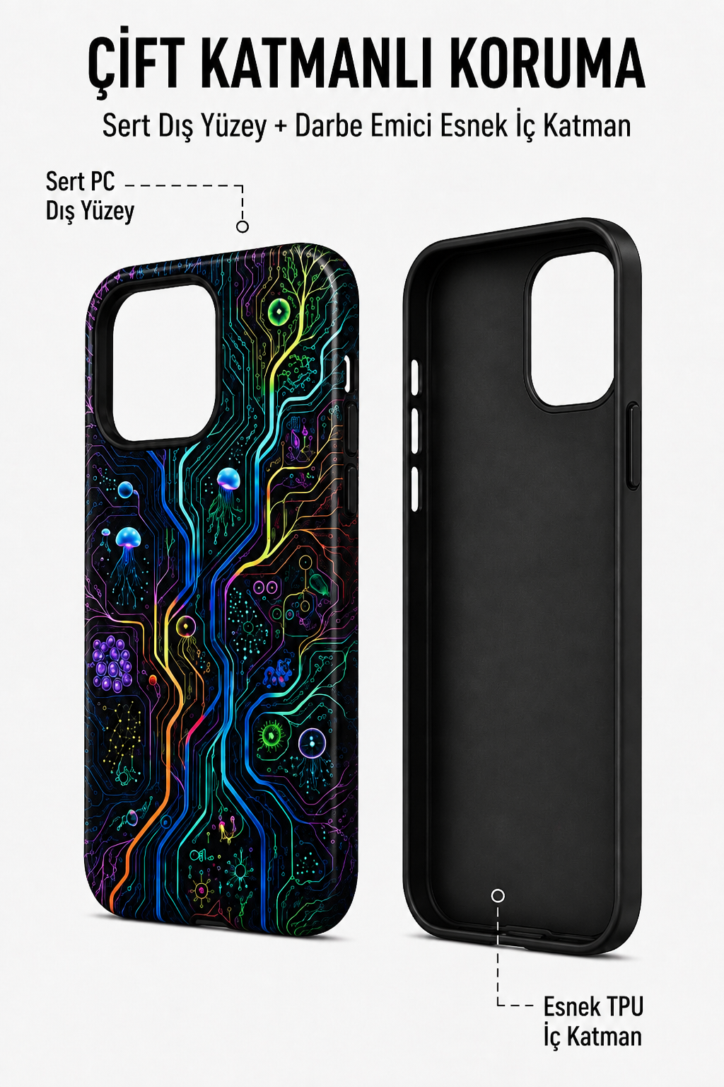 Neon Circuit Telefon Kılıfı ⚡