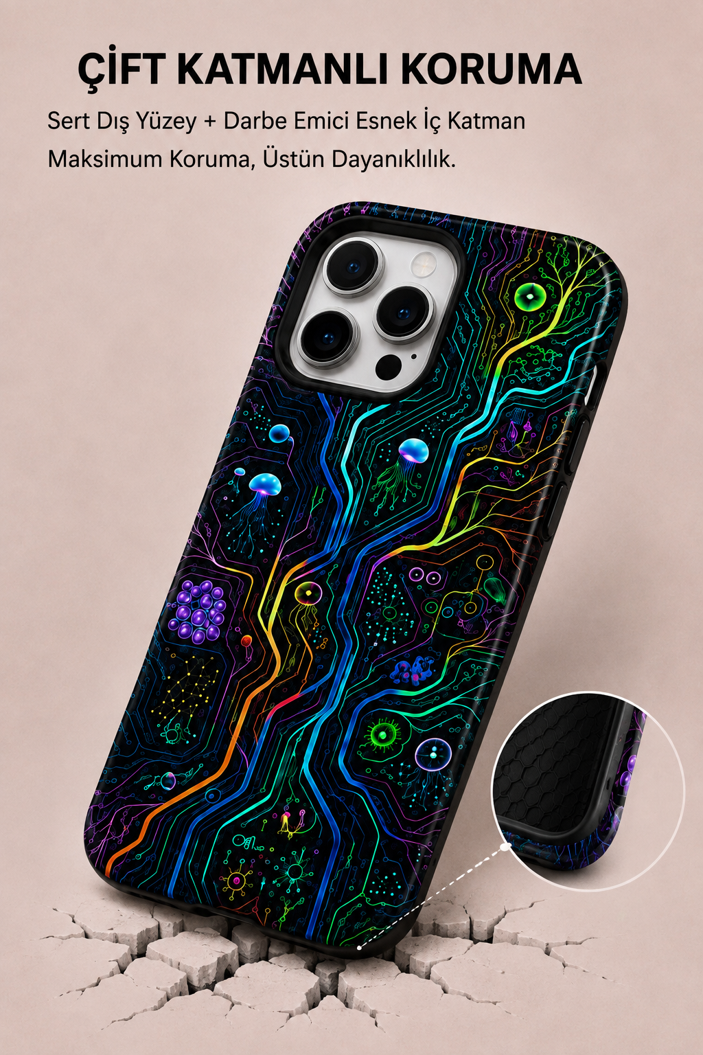 Neon Circuit Telefon Kılıfı ⚡