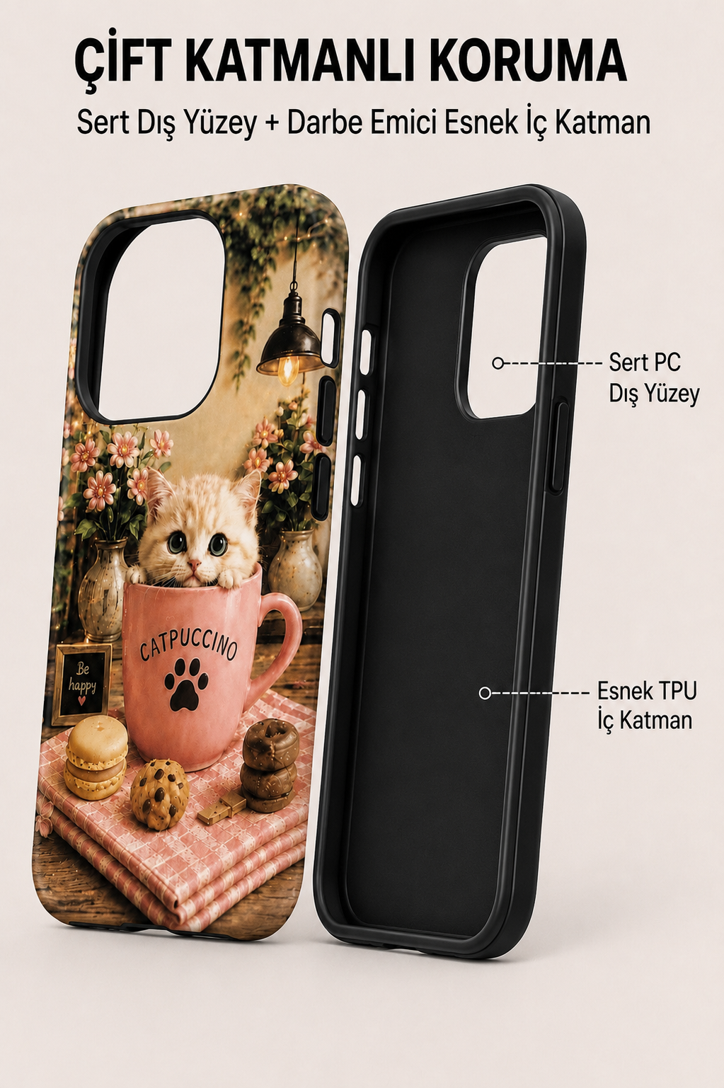 Catpuccino Telefon Kılıfı ☕🐾