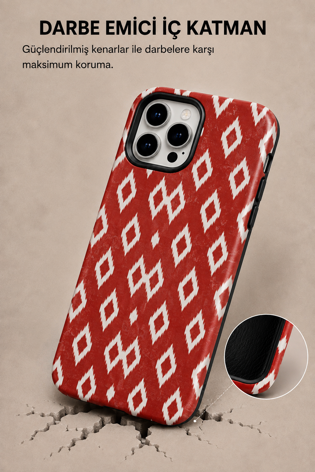 Red Ikat Telefon Kılıfı ❤️
