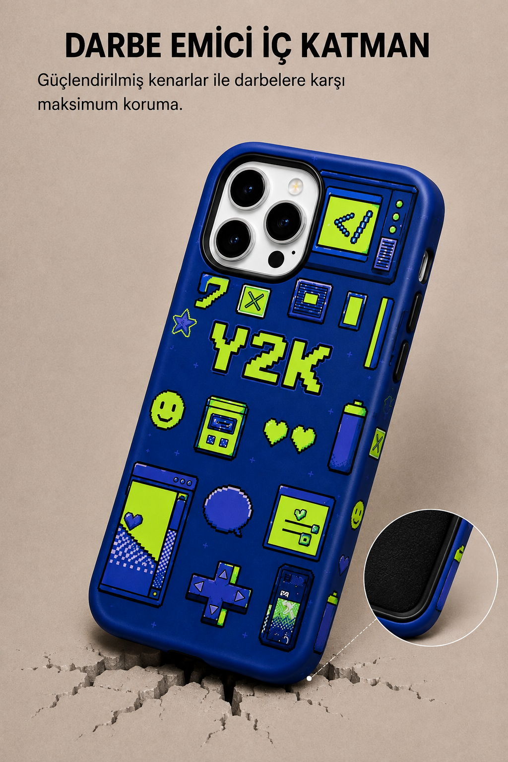 Y2K Pixel Dreams Telefon Kılıfı 💙
