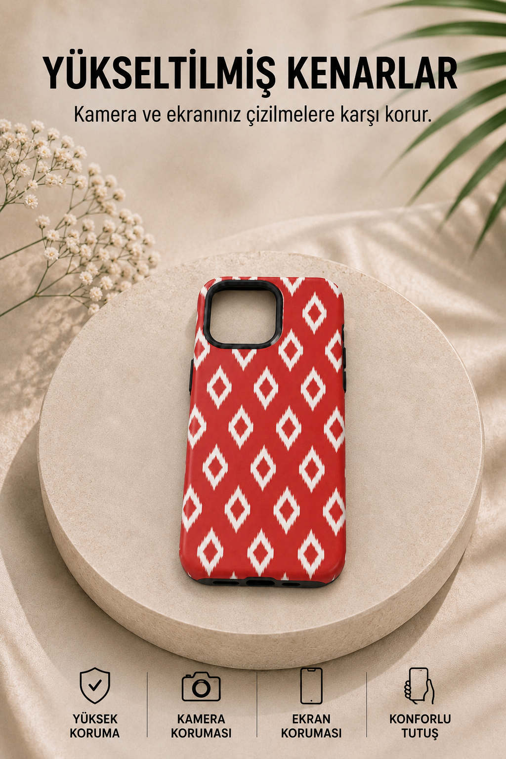 Red Ikat Telefon Kılıfı ❤️
