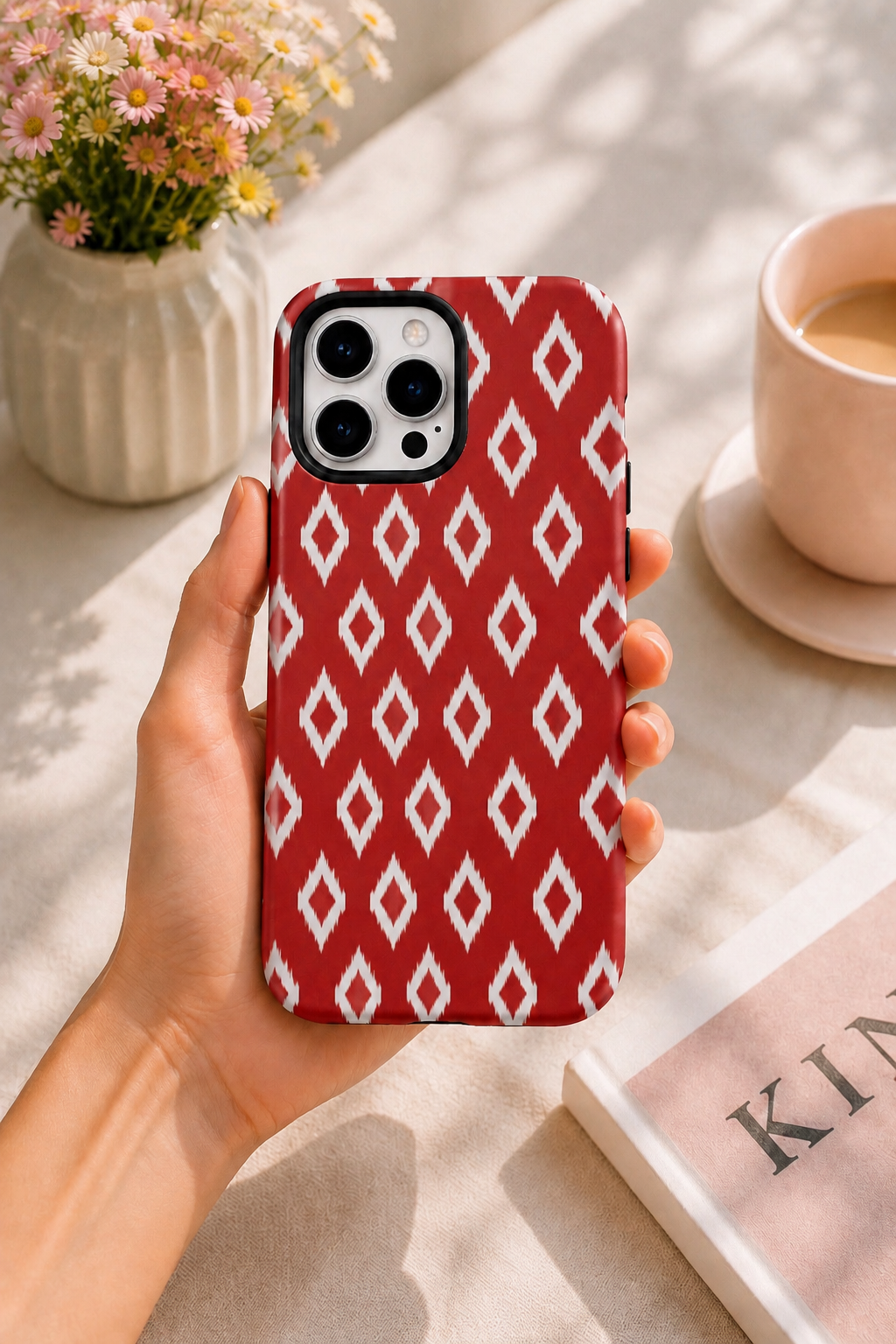 Red Ikat Telefon Kılıfı ❤️