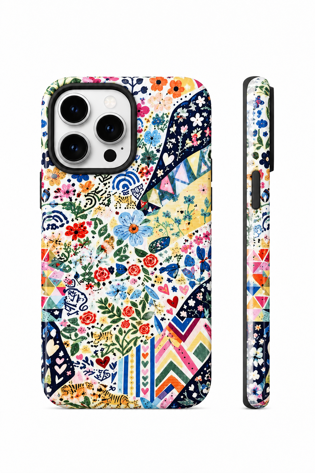Floral Patchwork Telefon Kılıfı 🌷