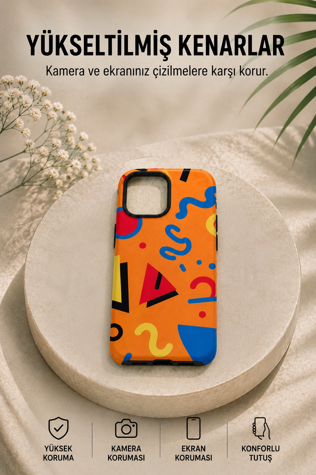 Retro Shapes Telefon Kılıfı 🟠