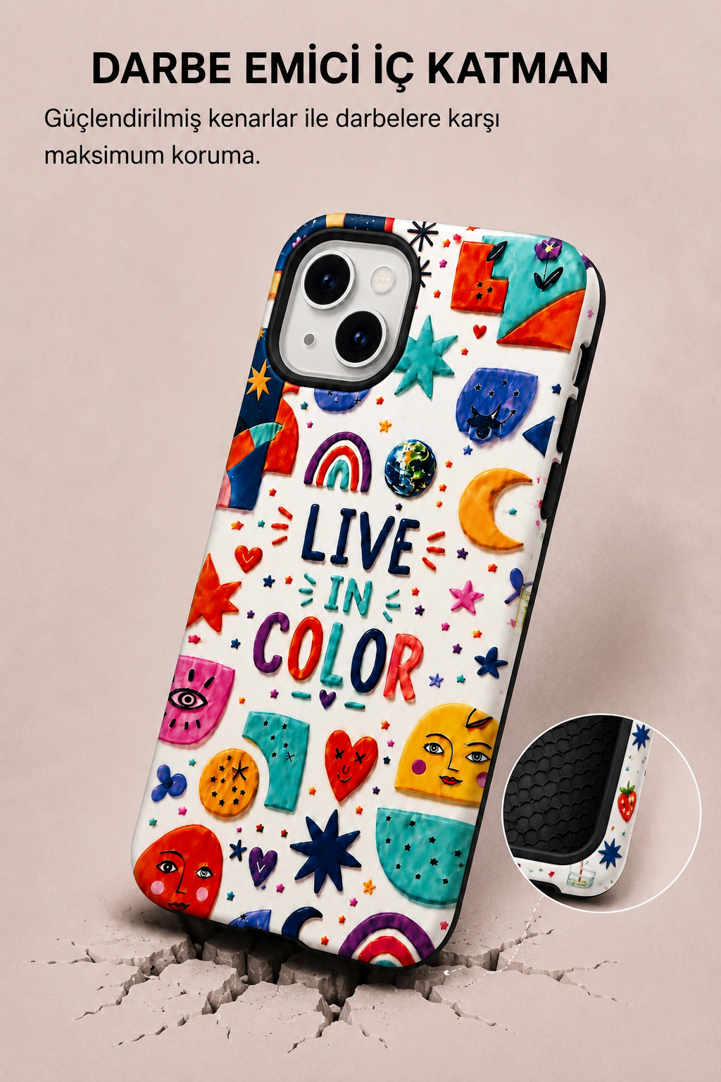 Live in Color Telefon Kılıfı 🎨