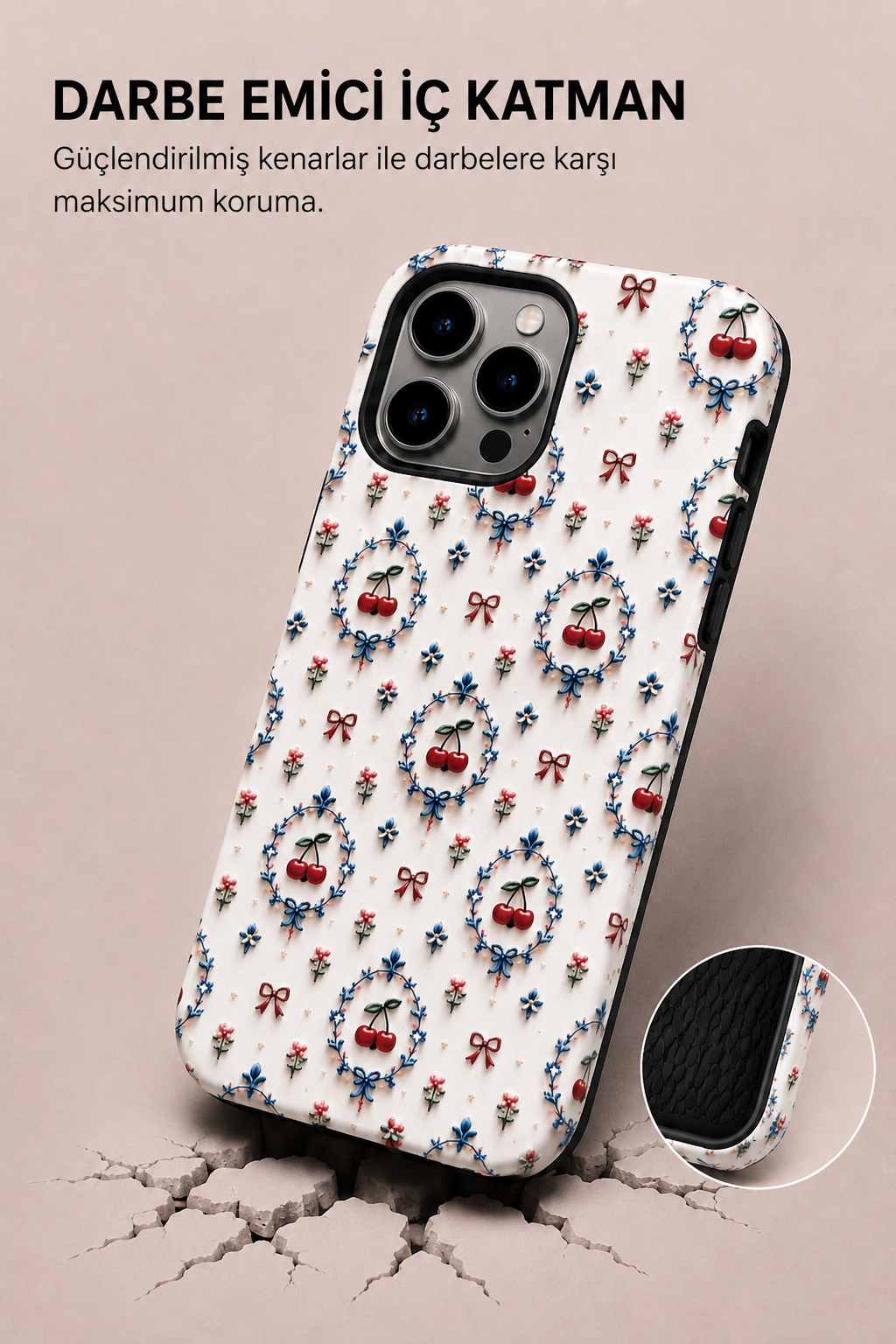 Cherry Porcelain Telefon Kılıfı 🍒