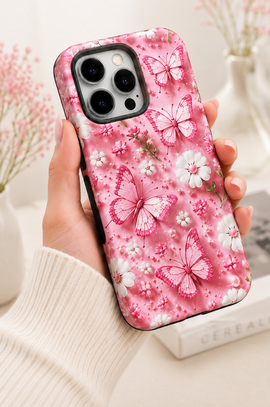 Pink Butterfly Telefon Kılıfı 🦋