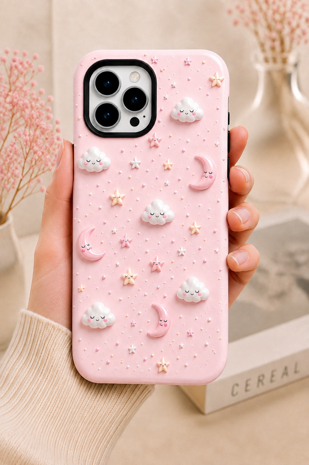 Pink Moon Telefon Kılıfı ☁️🌸