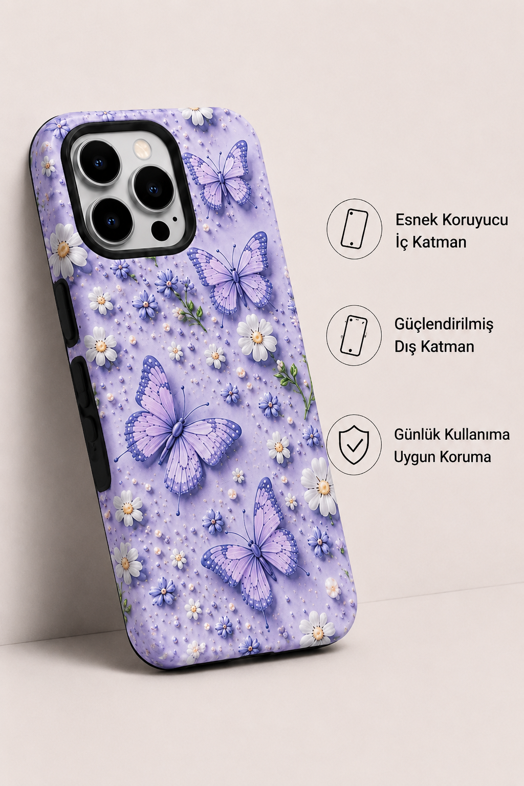 Purple Butterfly Telefon Kılıfı 🦋