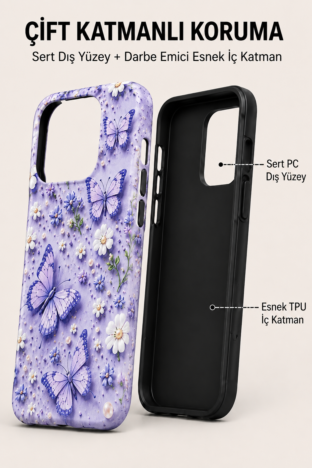 Purple Butterfly Telefon Kılıfı 🦋