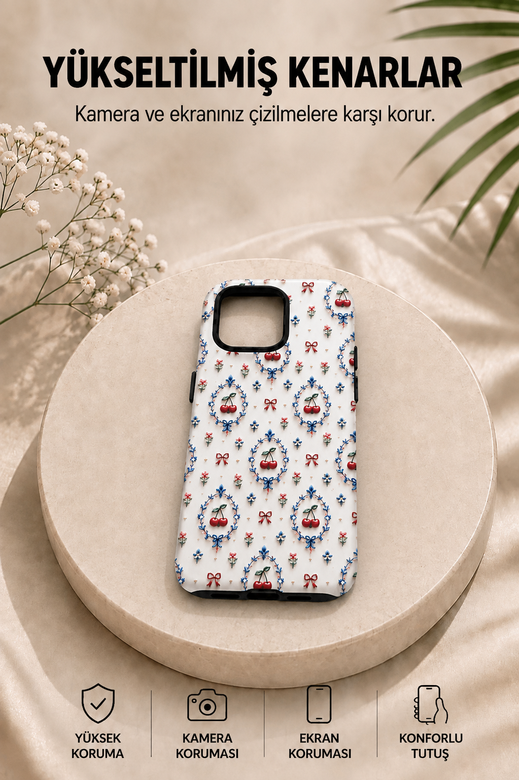 Cherry Porcelain Telefon Kılıfı 🍒