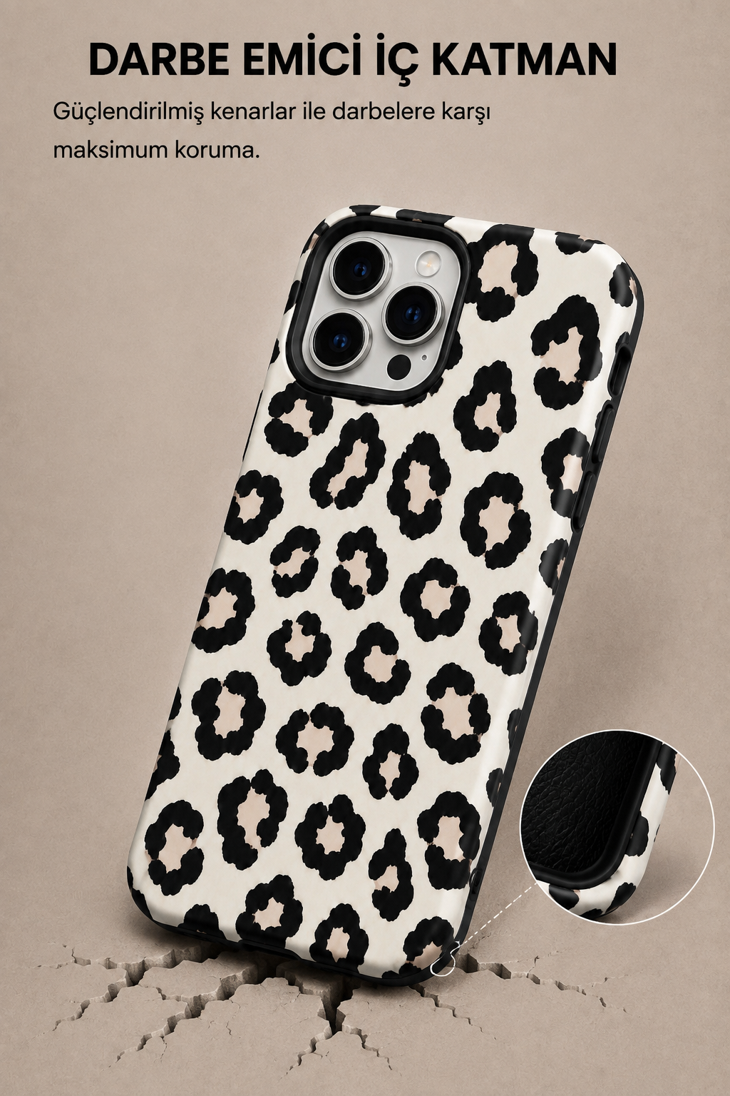 Black & White Leopard Telefon Kılıfı 🐆