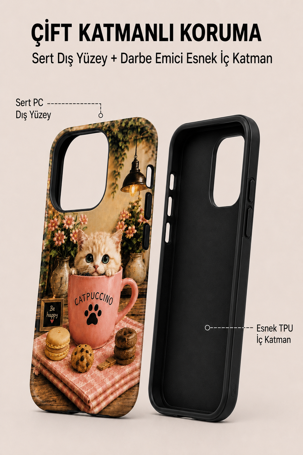 Catpuccino Telefon Kılıfı ☕🐾