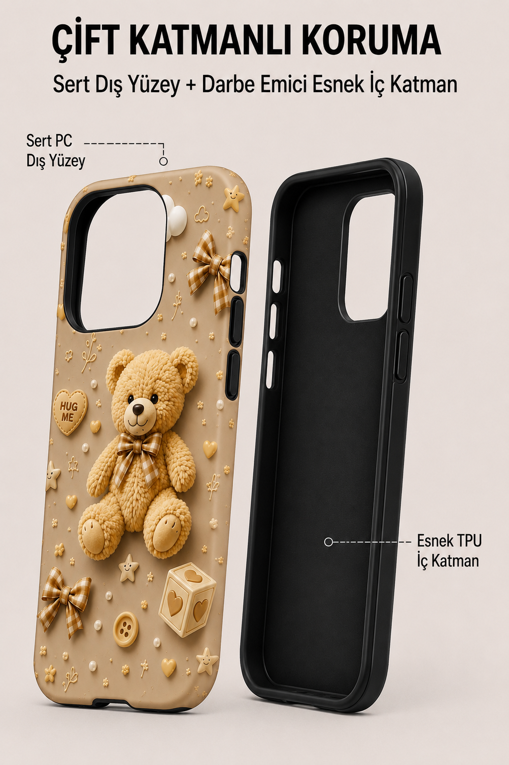 Hug Me Teddy Telefon kılıfı 🧸